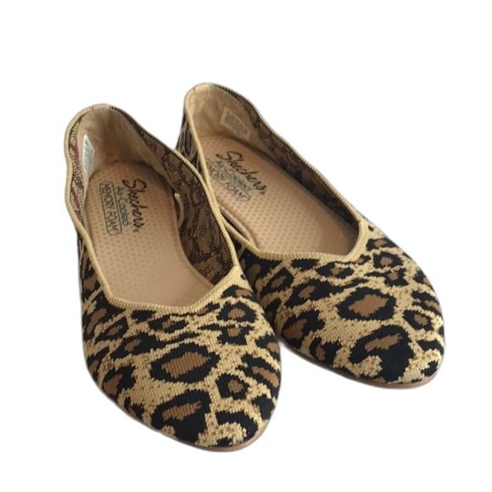 Skechers Women's Cleo Claw-Some Animal Print Ballet Flats Size 8.5